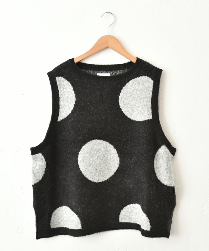 hagumu｜ドットニットベスト [[125697]][C]