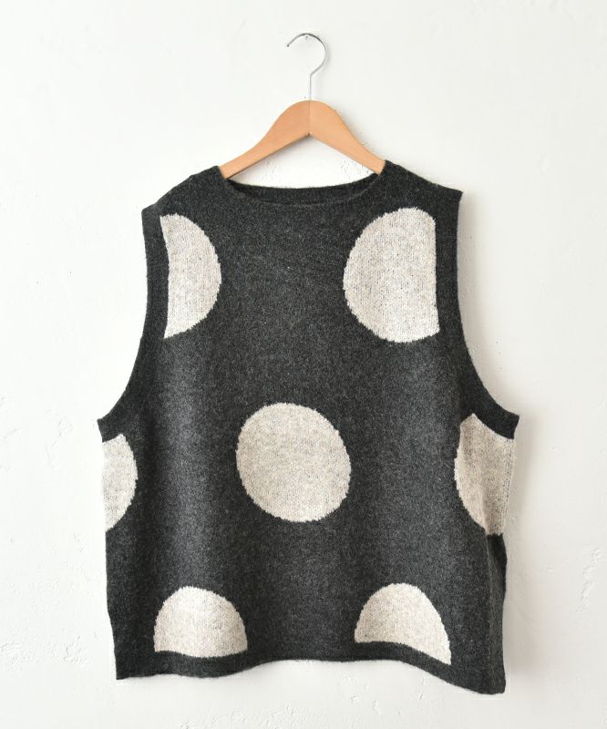 hagumu｜ドットニットベスト [[125697]][C]