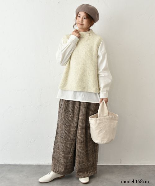 hagumu｜モックネックリブベスト [[125699]][C]