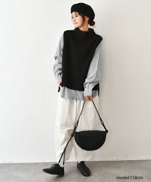 hagumu｜モックネックリブベスト [[125699]][C]