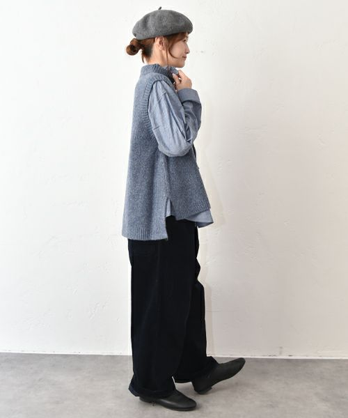 hagumu｜モックネックリブベスト [[125699]][C]