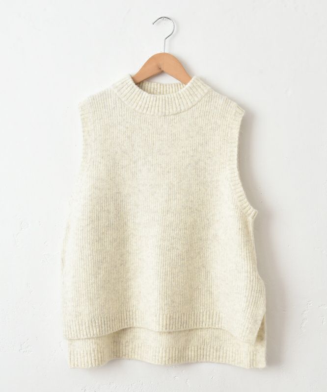 hagumu｜モックネックリブベスト [[125699]][C]