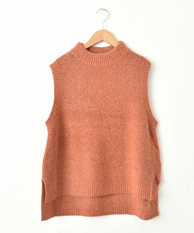 hagumu｜モックネックリブベスト [[125699]][C]