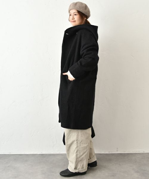 hagumu｜圧縮ウールフーディコート [[ha-JK-26]][C]