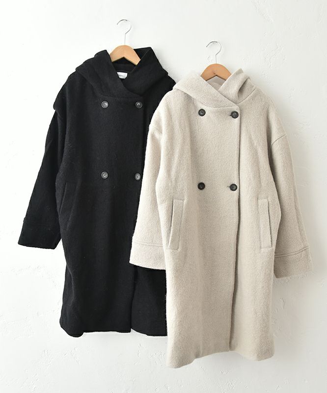  hagumu｜圧縮ウールフーディコート [[ha-JK-26]][C]