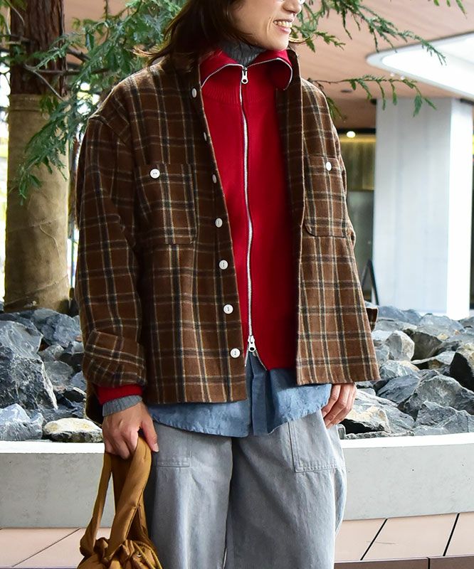 Our.｜綿ニット ダブルジップジャケット [[Ou-CD-05]][C]