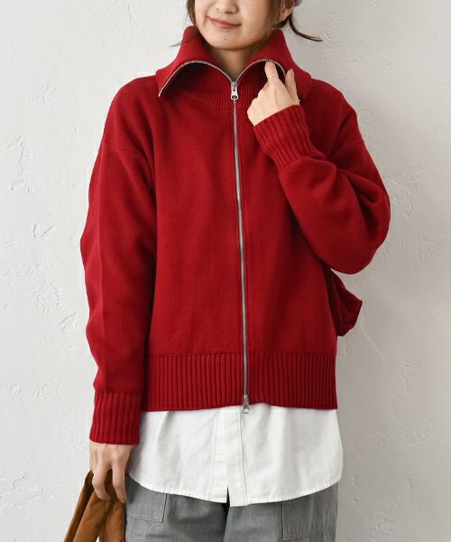 Our.｜綿ニット ダブルジップジャケット [[Ou-CD-05]][C]