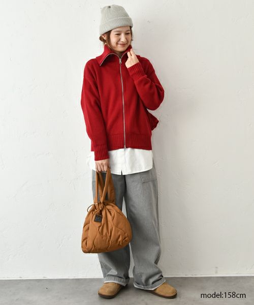 Our.｜綿ニット ダブルジップジャケット [[Ou-CD-05]][C]