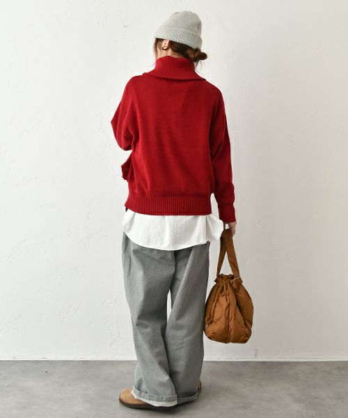 Our.｜綿ニット ダブルジップジャケット [[Ou-CD-05]][C]