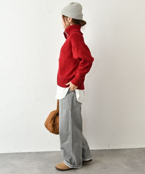 Our.｜綿ニット ダブルジップジャケット [[Ou-CD-05]][C]