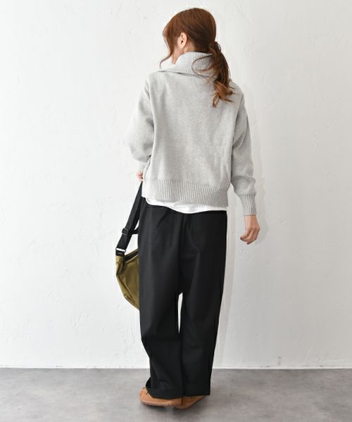 Our.｜綿ニット ダブルジップジャケット [[Ou-CD-05]][C]