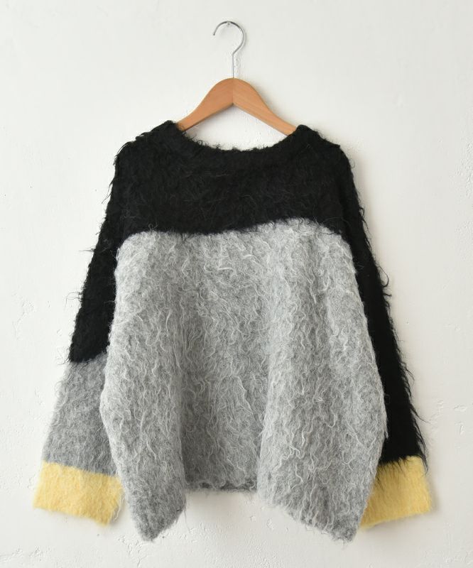 HUMS｜ウェーブ配色ニット [[RNK-25114]][C]