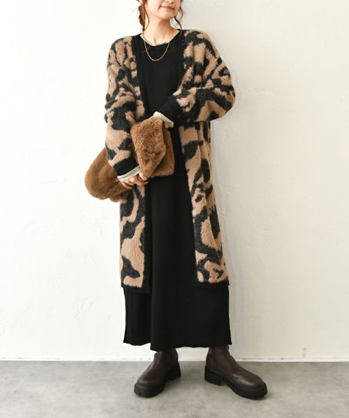 HUMS｜レオパード柄コーディガン [[RNK-25107]][C]