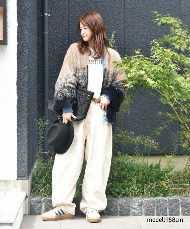 HUMS｜グラデーションシャギーニットカーデ [[RNK-25106]][C]