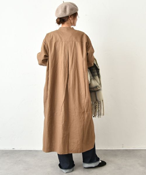 HEAVENLY｜綿麻バンドカラーワンピース [[2550012]][C]