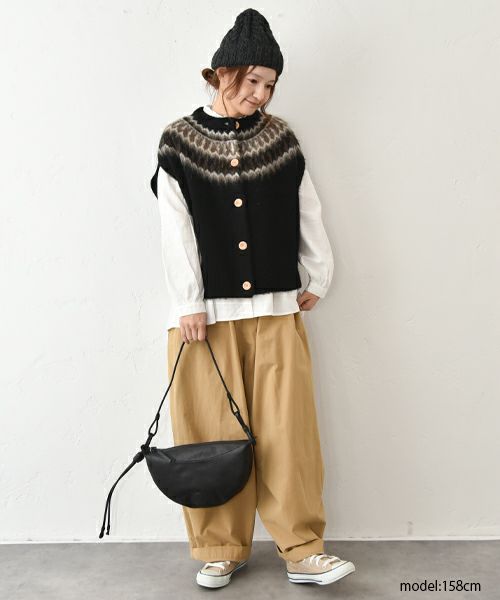 hagumu｜救心ジャガードベスト [[ha-BE-36]][C]