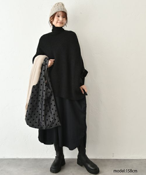 08Mab｜ロールネックポンチョ [[CF-825RT156]][C]