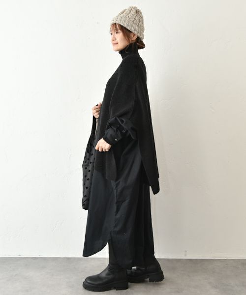 08Mab｜ロールネックポンチョ [[CF-825RT156]][C]