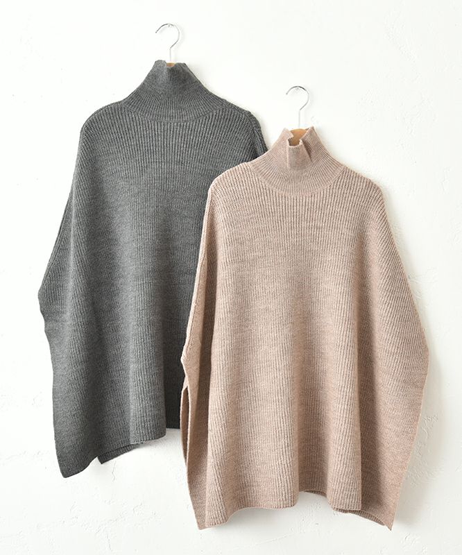  08Mab｜ロールネックポンチョ [[CF-825RT156]][C]