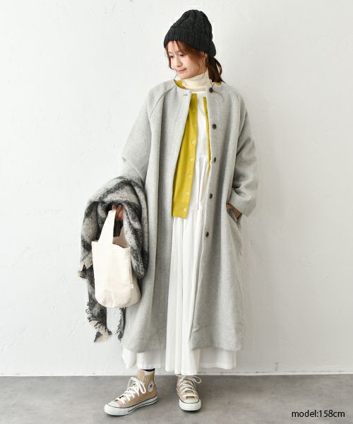 08Mab｜ノーカラーコート [[CF-825HF1278]][C]