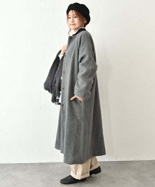 08Mab｜ノーカラーコート [[CF-825HF1278]][C]