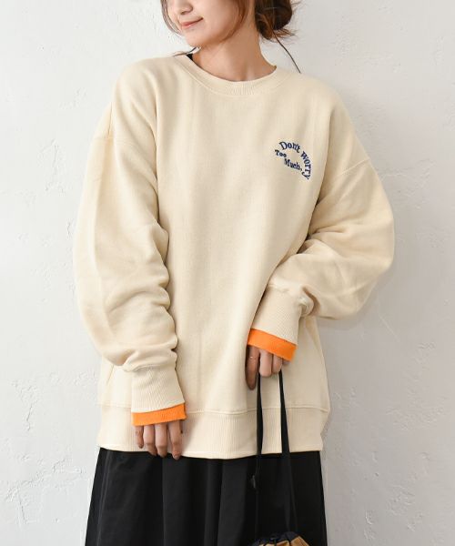 CUBE SUGAR｜Bigクルー裏起毛スウェット [[15064534]][C]