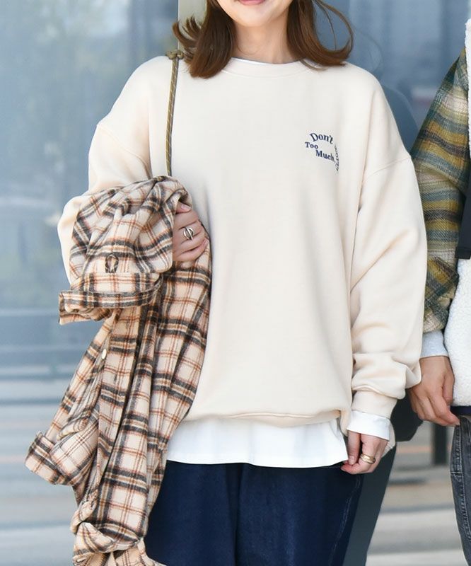 CUBE SUGAR｜Bigクルー裏起毛スウェット [[15064534]][C]