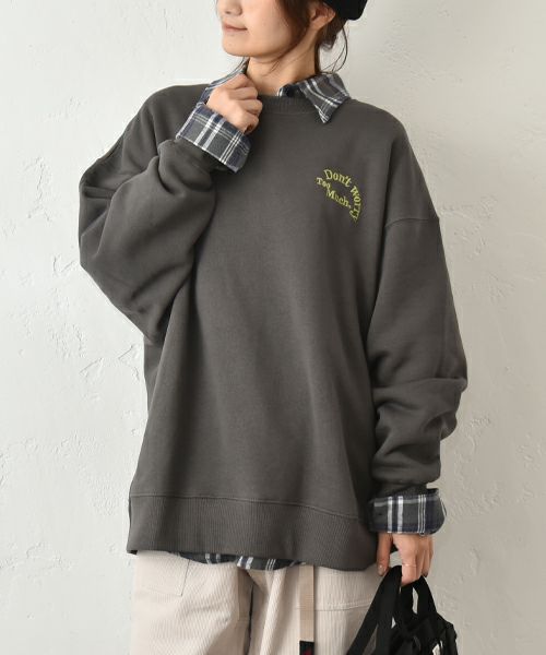 CUBE SUGAR｜Bigクルー裏起毛スウェット [[15064534]][C]