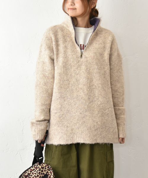 CUBE SUGAR｜ハーフジップニットプルオーバー [[15065548]][C]