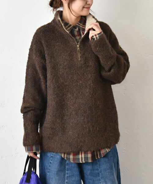 CUBE SUGAR｜ハーフジップニットプルオーバー [[15065548]][C]