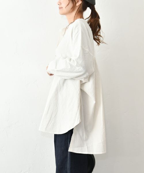 tumugu｜コットンリネン先染めライトキャンパスプルオーバー [[TB25407]][C]