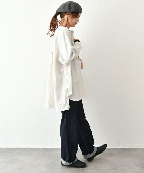 tumugu｜コットンリネン先染めライトキャンパスプルオーバー [[TB25407]][C]