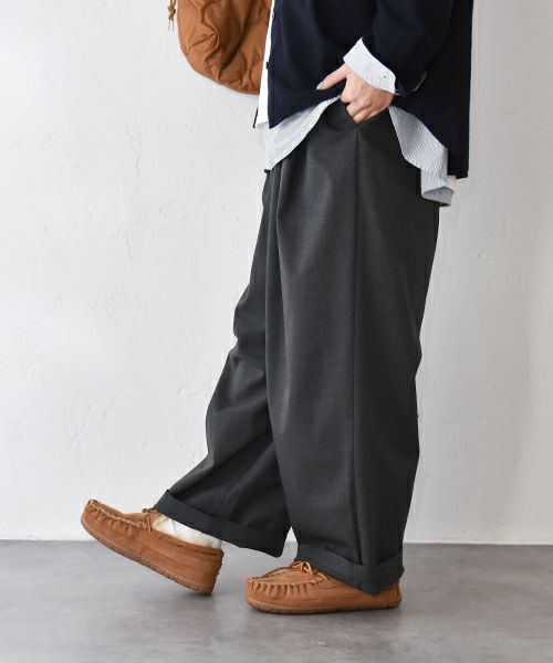 her.｜タックワイドパンツ [[CE3PT250804B]][C]