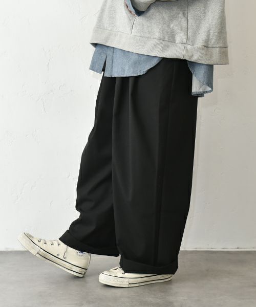 her.｜タックワイドパンツ [[CE3PT250804B]][C]