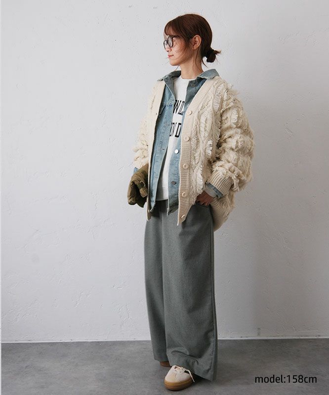  HUMS｜フリンジニットカーデ[[24015352]][C]