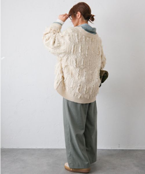  HUMS｜フリンジニットカーデ[[24015352]][C]