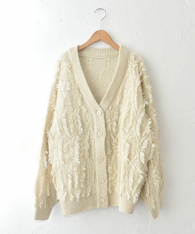  HUMS｜フリンジニットカーデ[[24015352]][C]