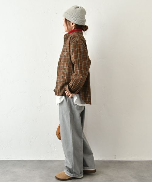 Our.｜起毛チェックシャツアウター [[Our-009-2]][C]