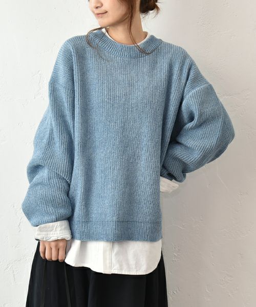 Our.｜クルーネックザックリニット [[MT-0462]][C]