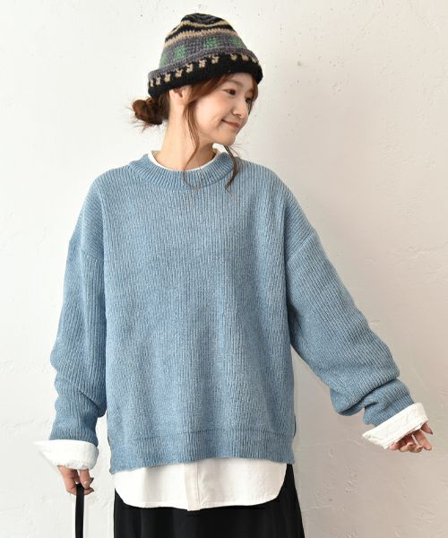 Our.｜クルーネックザックリニット [[MT-0462]][C]