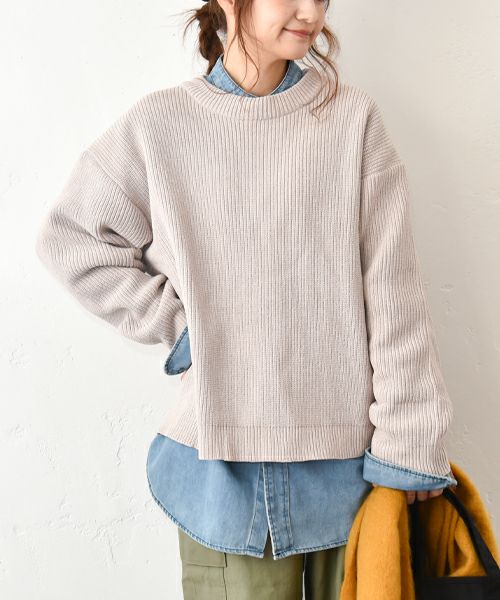 Our.｜クルーネックザックリニット [[MT-0462]][C]