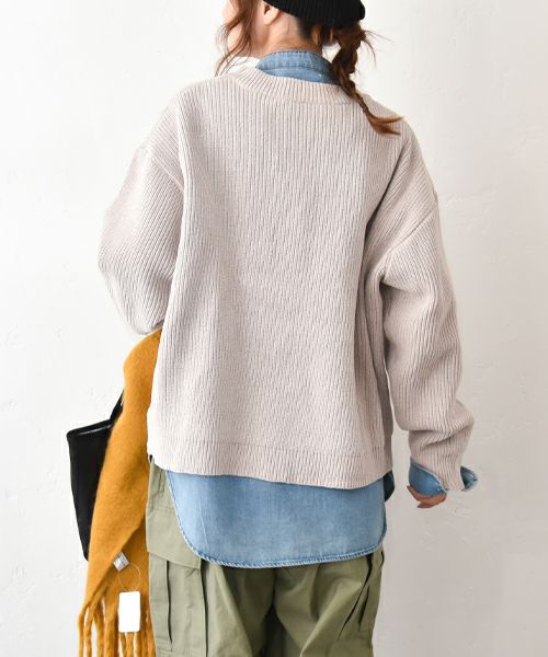 Our.｜クルーネックザックリニット [[MT-0462]][C]