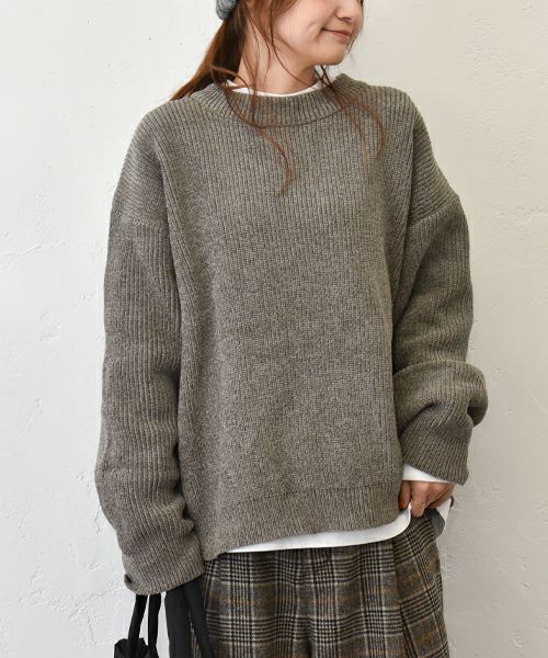 Our.｜クルーネックザックリニット [[MT-0462]][C]