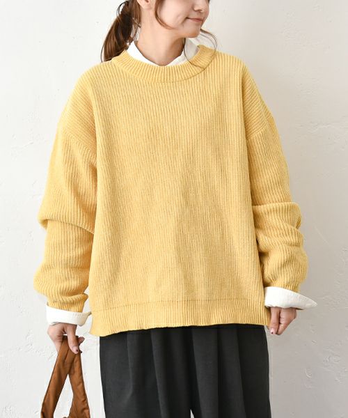 Our.｜クルーネックザックリニット [[MT-0462]][C]