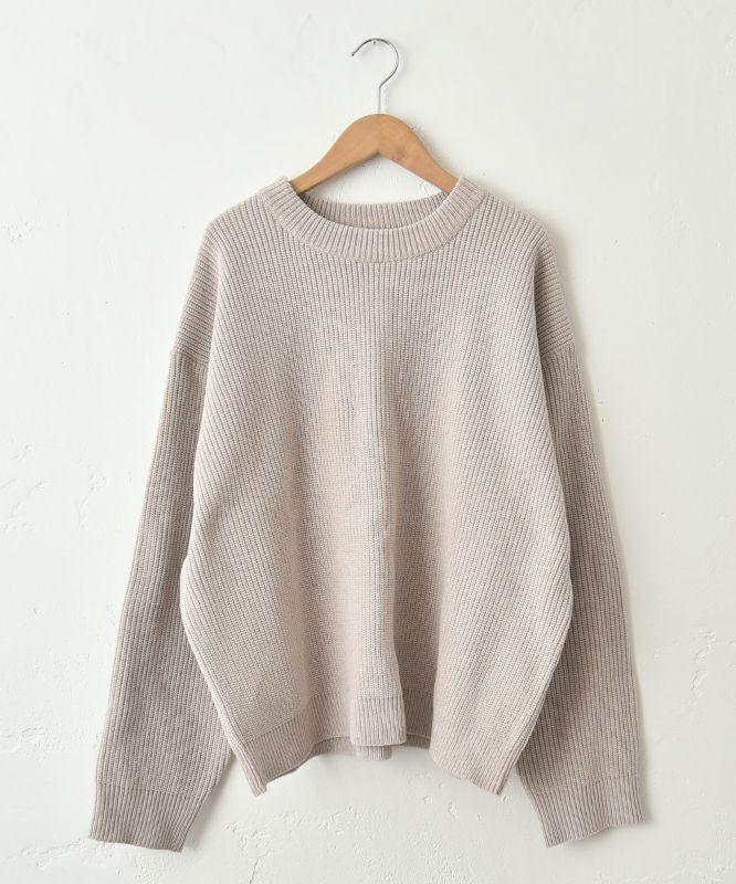 Our.｜クルーネックザックリニット [[MT-0462]][C]