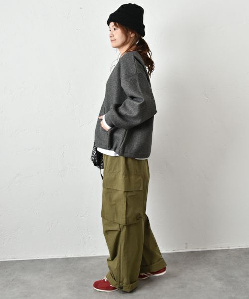 Gives a sense of fullment｜ハーフZIPドロストプルオーバー [[854100]][C]