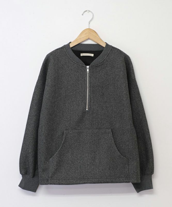Gives a sense of fullment｜ハーフZIPドロストプルオーバー [[854100]][C]