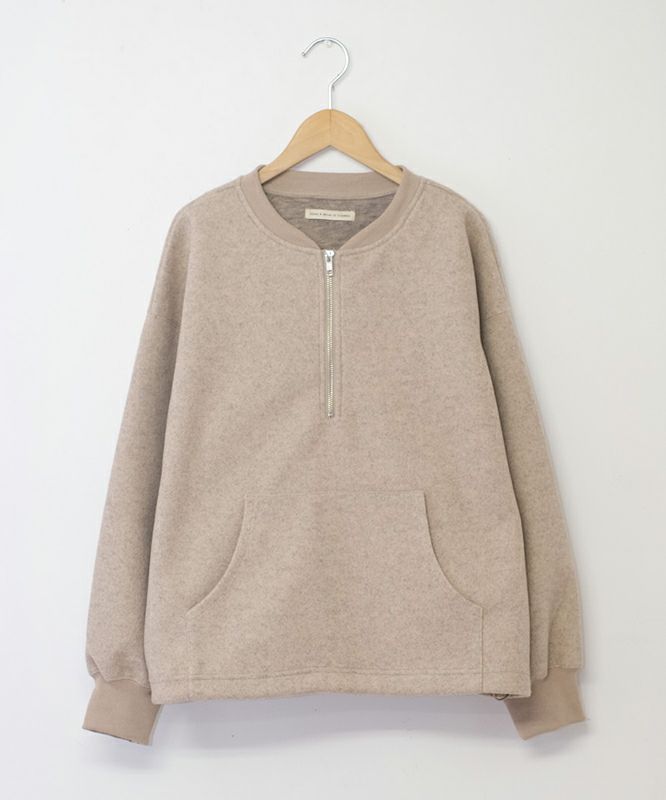 Gives a sense of fullment｜ハーフZIPドロストプルオーバー [[854100]][C]