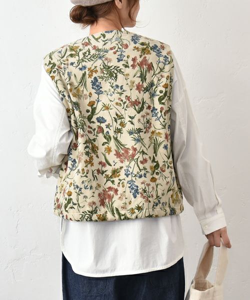 No18｜花柄コーデュロイベスト [[507073]][C]