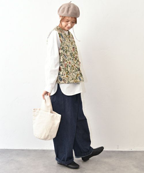 No18｜花柄コーデュロイベスト [[507073]][C]